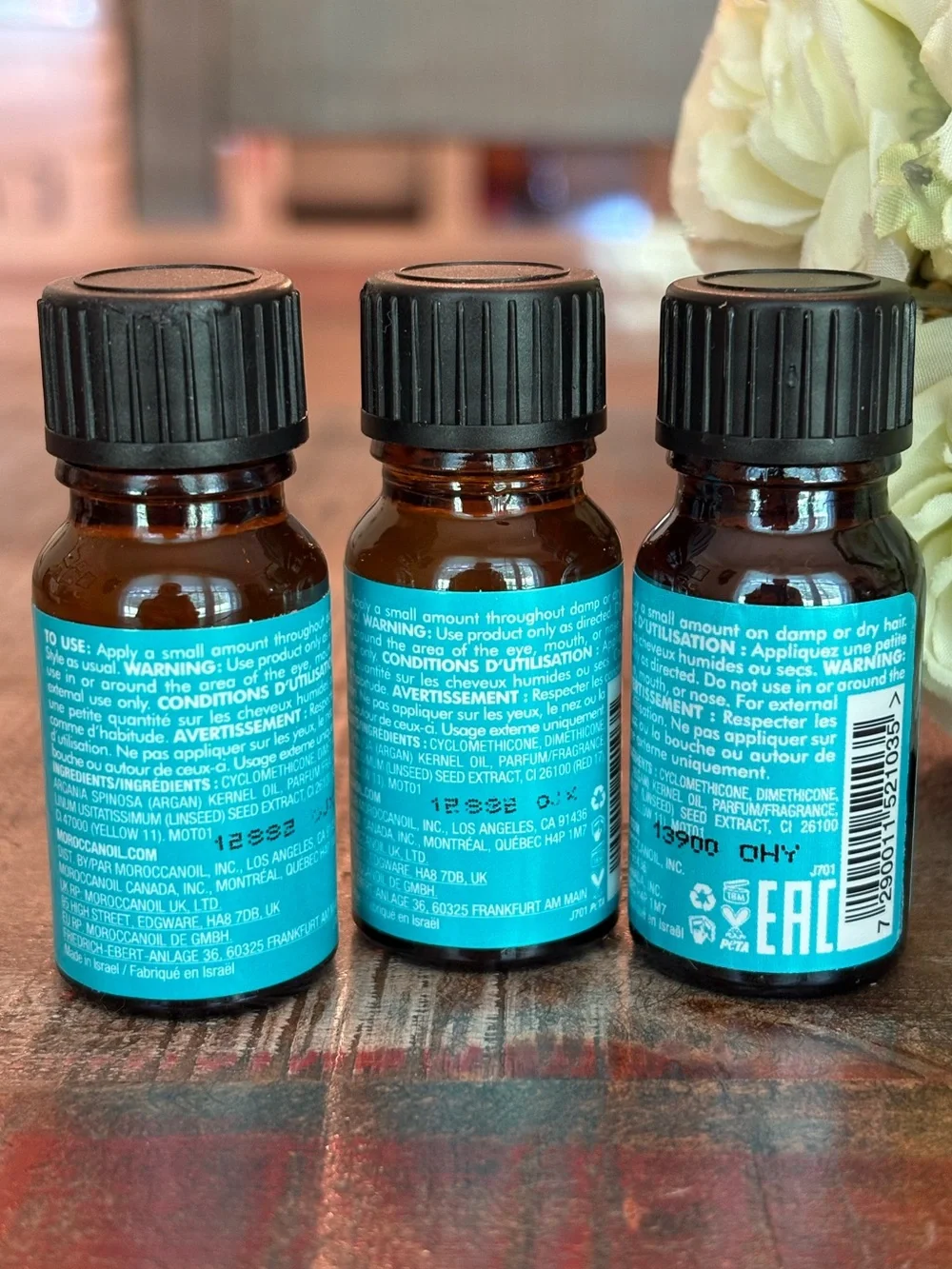 New MOROCCANOIL Treatment OIL Minis TRIO 1.02 fl oz/30 ml TOTAL!